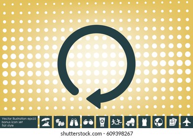 rotation arrow icon vector EPS 10, abstract sign circular motion process flat design,  illustration modern isolated badge for infographic, website or app.
