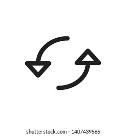 Rotation Arrow Icon Vector Illustration - Vector