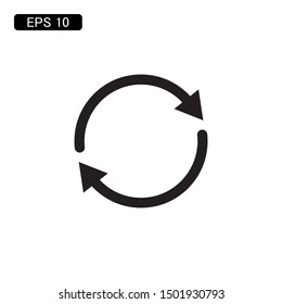 rotation arrow icon vector illustration logo template