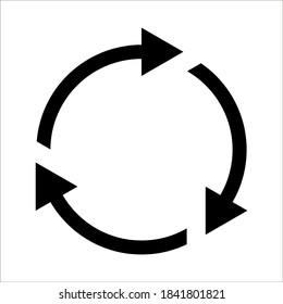 Rotation Arrow Icon Vector Illustration on white background color editable