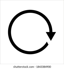 Rotation Arrow Icon Vector Illustration on white background color editable
