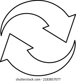 Rotation Arrow Icon Vector Illustration on white background