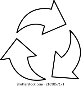 Icono de flecha de rotación Ilustración vectorial Ilustración sobre fondo blanco