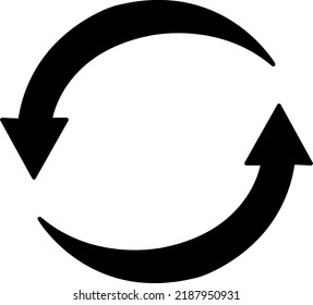 Rotation Arrow Icon Vector Illustration on white background..eps
