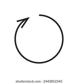 Rotation Arrow Icon Vector Illustration on white background color editable, eps10