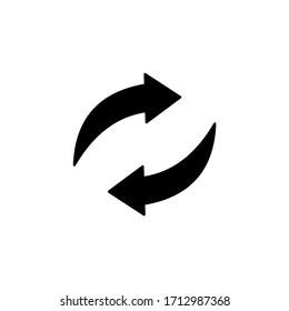 Rotation arrow icon vector. Refresh icon symbol