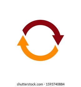 Rotation arrow icon vector symbol logo illustration EPS 10