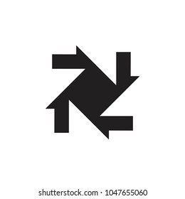 Rotation Arrow logo design vector