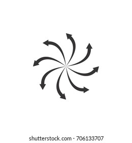 Rotation arrow logo design vector