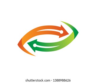Rotation Arrow Logo Template, Icon, Symbol