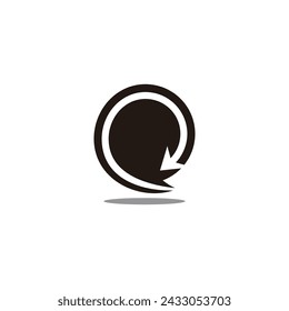 vector de símbolo de actualización de globo de movimiento de flecha de rotación 