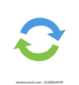 Rotation of the arrows. Circle. Arrows in a circle. Сirculation. Flat simple vector illustration.