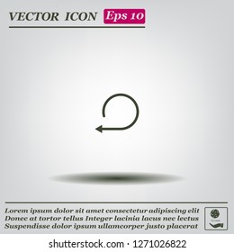 rotation arrows in a circle web icon. vector design