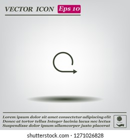 rotation arrows in a circle web icon. vector design