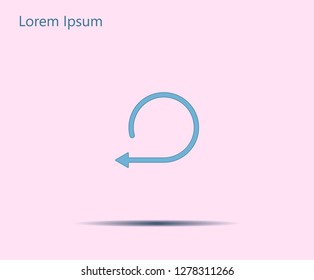 rotation arrows in a circle web icon. vector design