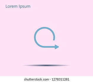rotation arrows in a circle web icon. vector design