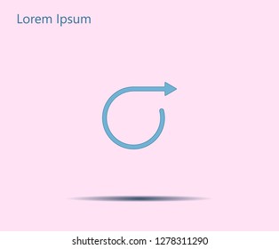 rotation arrows in a circle web icon. vector design