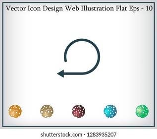 rotation arrows in a circle web icon. vector design