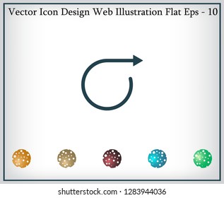 rotation arrows in a circle web icon. vector design