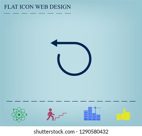 rotation arrows in a circle web icon. vector design
