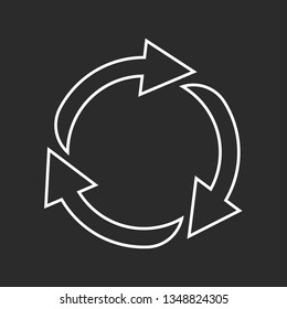 rotation arrows in a circle web icon. vector design