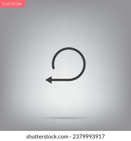 rotation arrows in a circle web icon. vector design