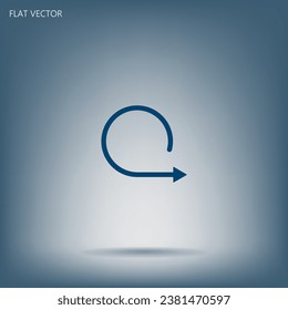 rotation arrows in a circle web icon. vector design