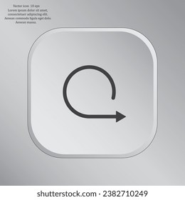 rotation arrows in a circle web icon. vector design