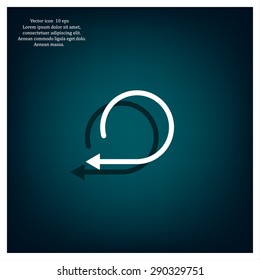 rotation arrows in a circle web icon. vector design