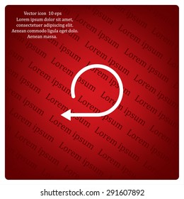 rotation arrows in a circle web icon. vector design