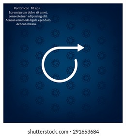 rotation arrows in a circle web icon. vector design