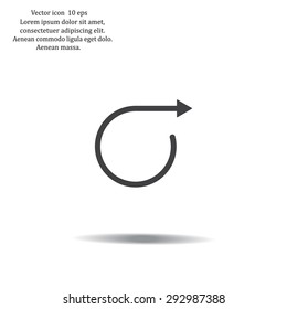 rotation arrows in a circle web icon. vector design
