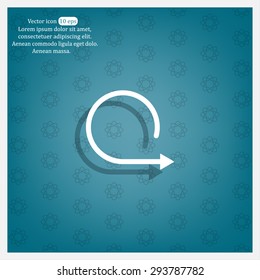 rotation arrows in a circle web icon. vector design