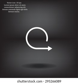 rotation arrows in a circle web icon. vector design