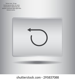 rotation arrows in a circle web icon. vector design