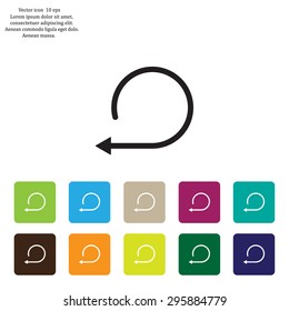 rotation arrows in a circle web icon. vector design