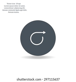 rotation arrows in a circle web icon. vector design