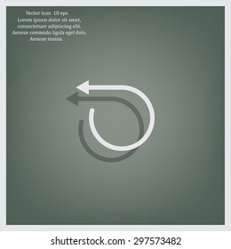 rotation arrows in a circle web icon. vector design