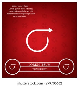 rotation arrows in a circle web icon. vector design