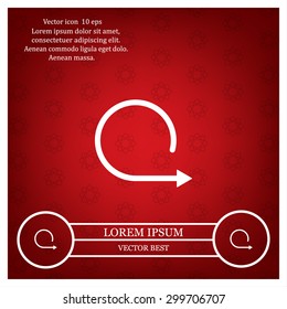 rotation arrows in a circle web icon. vector design
