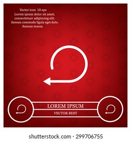 rotation arrows in a circle web icon. vector design