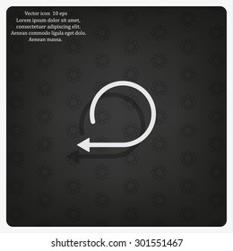 rotation arrows in a circle web icon. vector design