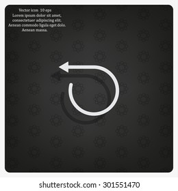 rotation arrows in a circle web icon. vector design