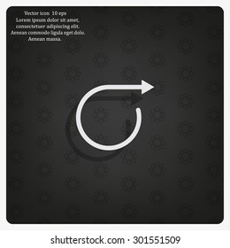 rotation arrows in a circle web icon. vector design