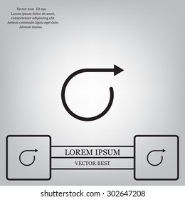 rotation arrows in a circle web icon. vector design