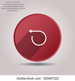 rotation arrows in a circle web icon. vector design