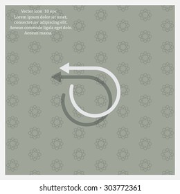 rotation arrows in a circle web icon. vector design