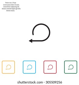 rotation arrows in a circle web icon. vector design