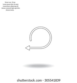 rotation arrows in a circle web icon. vector design