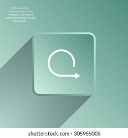 rotation arrows in a circle web icon. vector design